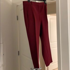 Burgundy ankle suit pants